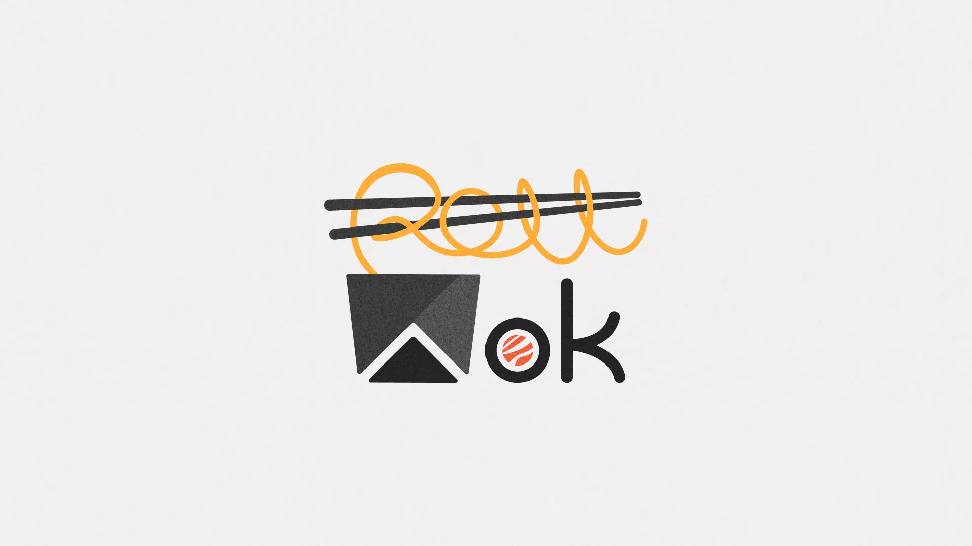 Разработка логотипа суши-бара «Roll Wok Club» в Елизово